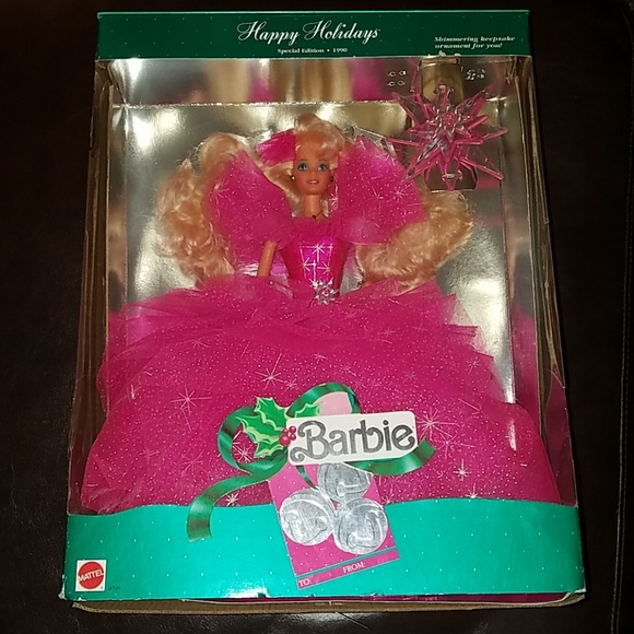 New 1990 Happy Holidays Barbie Mattel